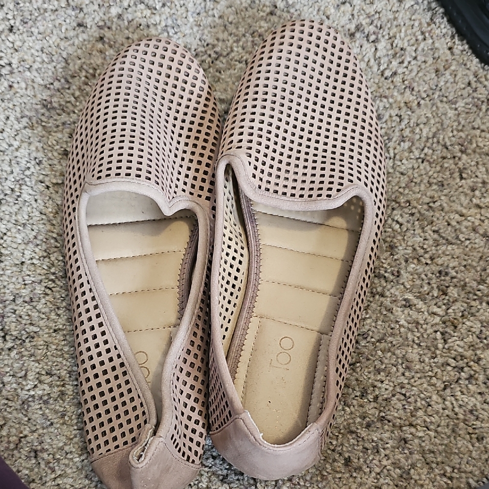 Me Too Tan Perforated Flats